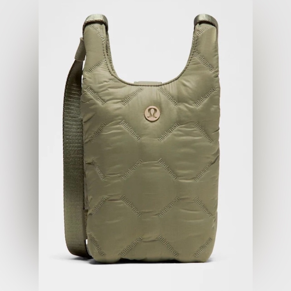 LULULEMON Quilty Pleasures Phone Crossbody Bag 1L, Bay Leaf Green - Picture 1 of 7